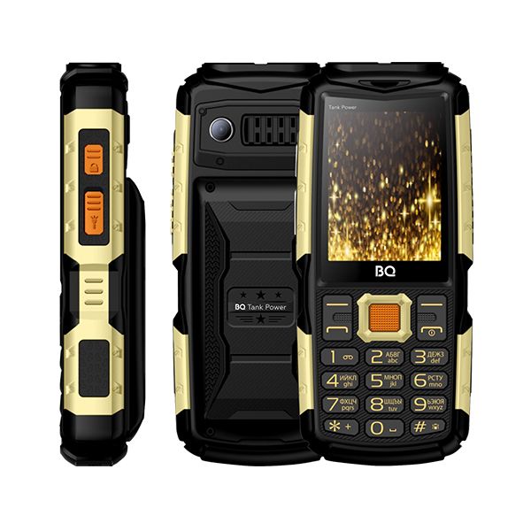 Мобильный телефон BQ BQM-2430 Tank Power (Black+Gold)