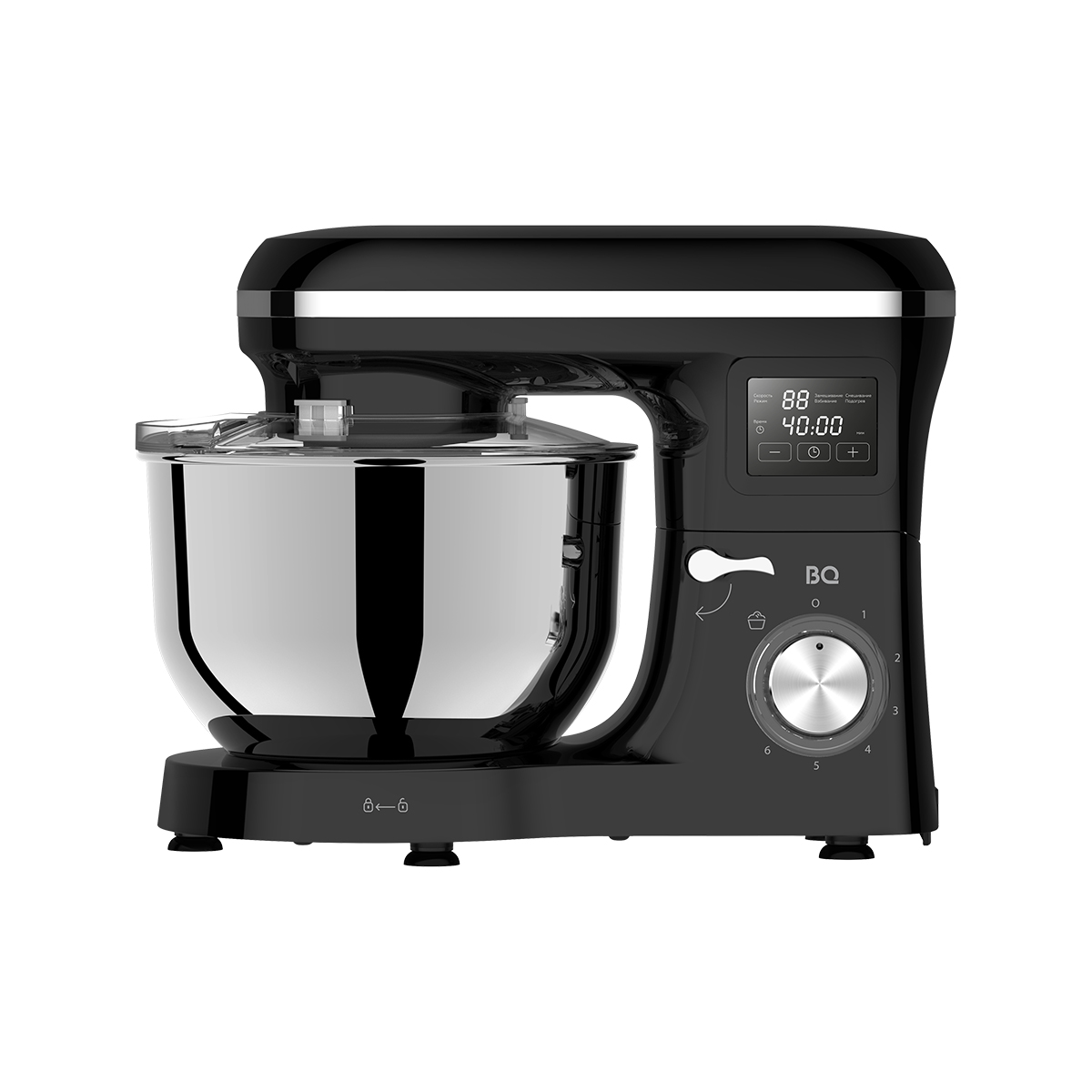 Миксер BQ MX640 черный, стационарный, 1600 Вт, 6 л, 6 скоростей